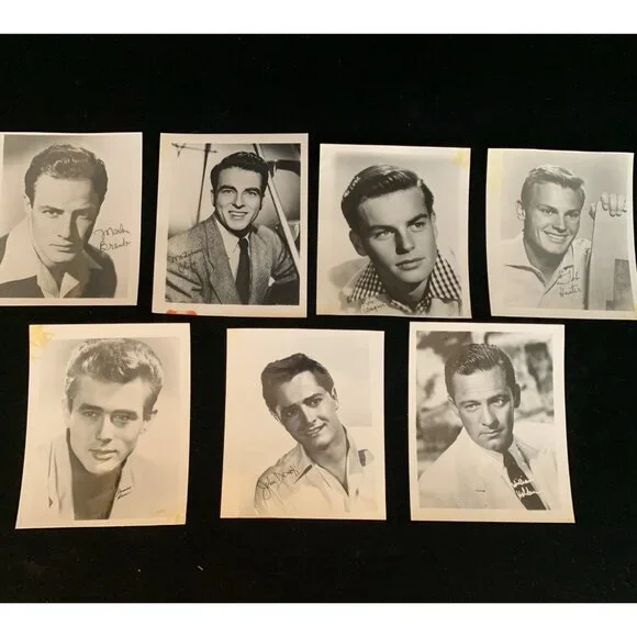 From De Luxe Photo Service 7 Vintage Hollywood Celebrity Actors Portraits B&W's - Picture 1 of 10